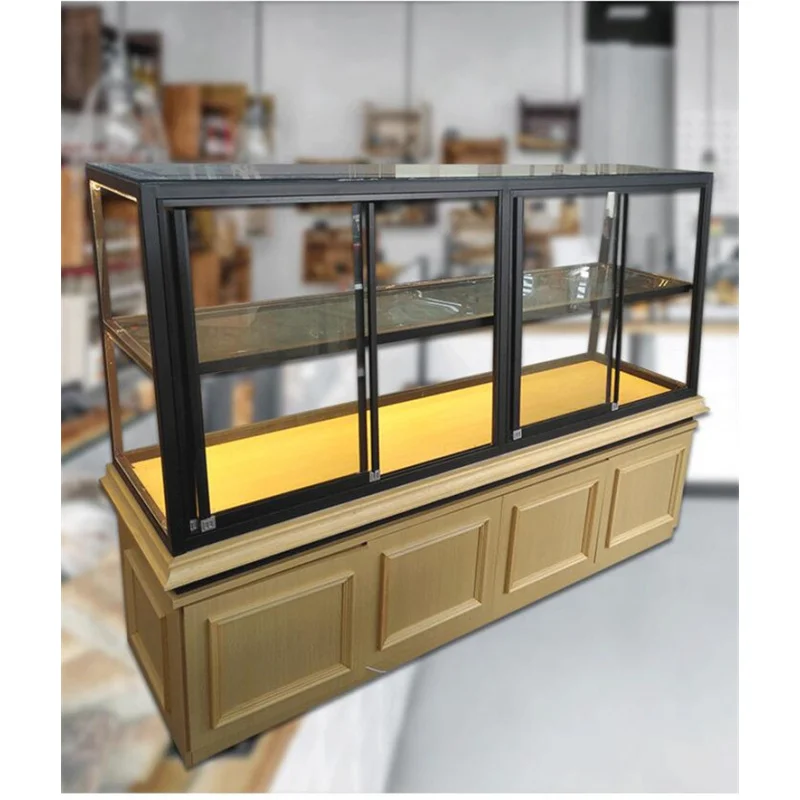 custom.Latest Custom Cake Counter Bread Display Cabinet Furniture Wooden Bakery Showcase Furniture