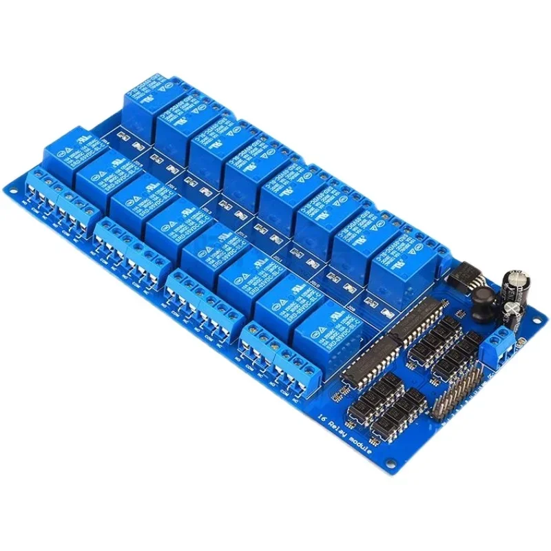16-Channel relay module, optocoupler isolation, low-level trigger PLC control board 5v12v24v relay