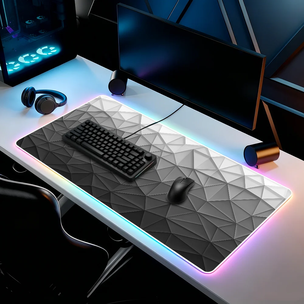 

Low Poly Gradient Cool Mouse Pad RGB Led Gaming Bedroom Office Desk Non-Slip Mat Waterproof Large