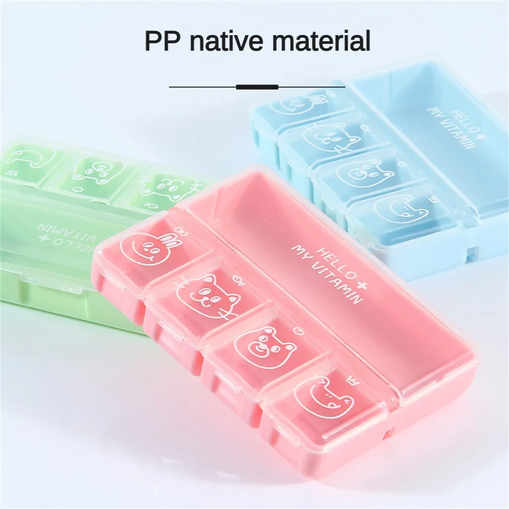 Storage Box Dustproof Portable Multipurpose Health Care Compartment Storage Grid Design Small Box