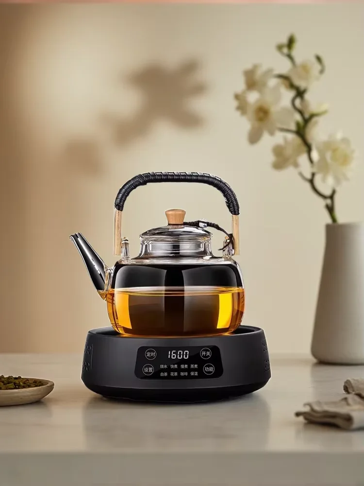 220V Electric Tea Kettle Set High Temp Glass Multi-Function Stove Compatible with New Heating System for Kitchen LYH