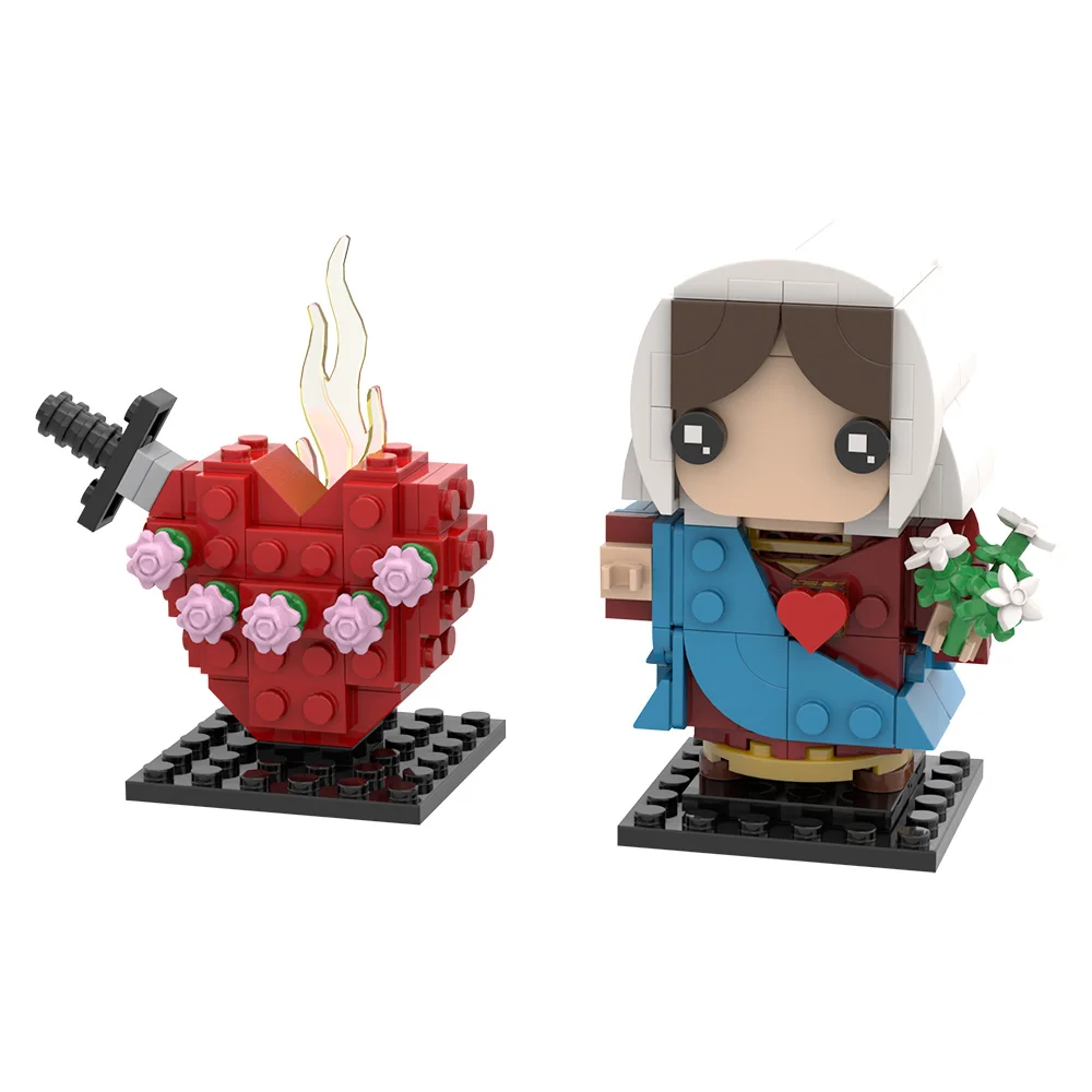 Gobricks MOC Jungfrau Maria Brickheadz Bausteine Modell Christentum Jesus Mutter Figur Ziegel Spielzeug Kinder Pädagogische Geschenke
