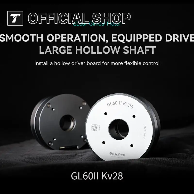 

Бесщеточный двигатель T-motor Cubemars GL60II Kv28 для высококачественных систем карданных подвесов и автономного вождения с поддержкой деталей CAN и ШИМ DIY