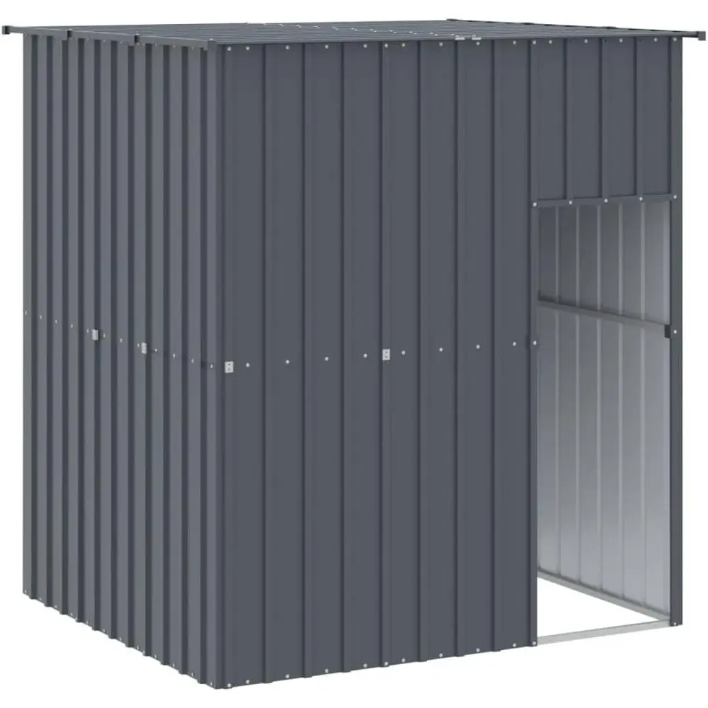 

Собачья будка с крышей: большая, многофункциональная будка для игр, прогулок и тренировок, всепогодная - оцинкованная сталь - антрацит