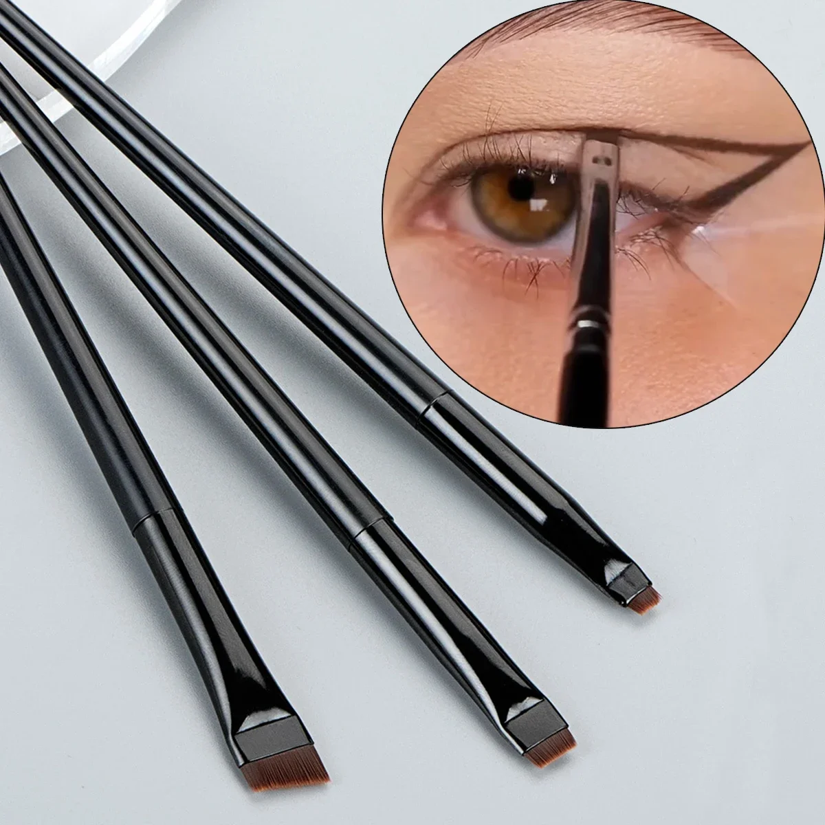 1/3pcs Blade Makeup Brushes Angled Thin Eyebrow Brush Flat Fine Eyeliner Brush Professional Liner Brow Beauty Make Up Tools