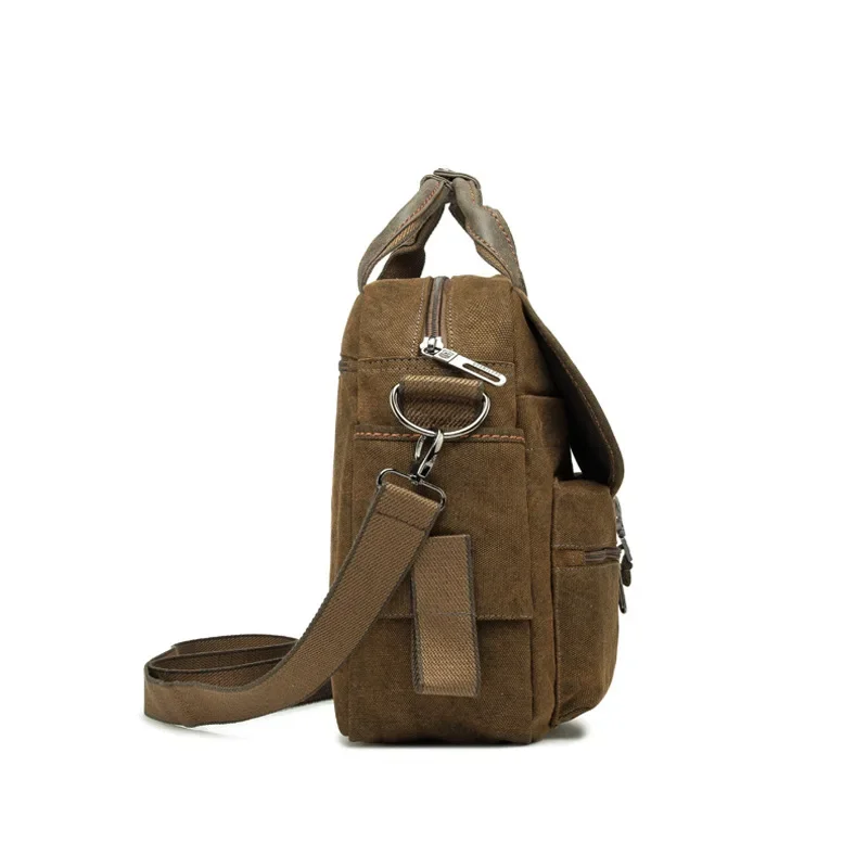 กระเป๋าเดินทางสำหรับผู้ชาย, กระเป๋าผ้าแคนวาสอเนกประสงค์แบบย้อนยุคแพคเกจกระเป๋าถือสะพายไหล่กระเป๋าตะลุมพุก
