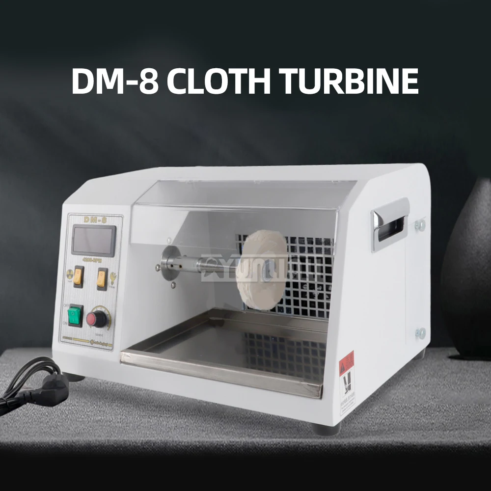 Dm-8 Electric Frequency Polishing Machine Dust Polisher Cloth Turbine Watch Band Jade Polishing Vacuum Cleaner Jewelry Equipment