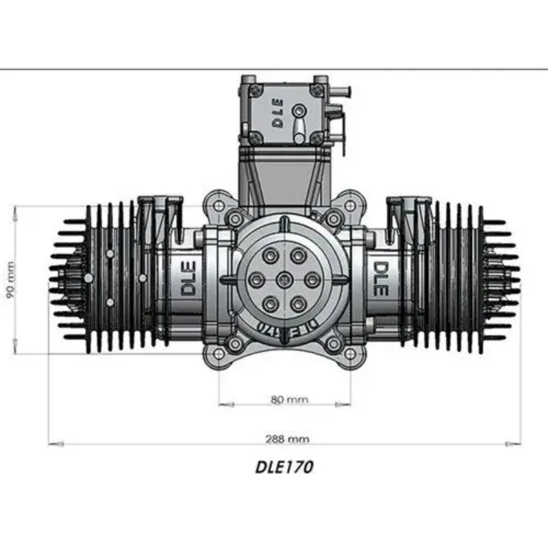 2023 News DLE170 Gasoline-engine 170CC for Model Airplane/Rc Drones