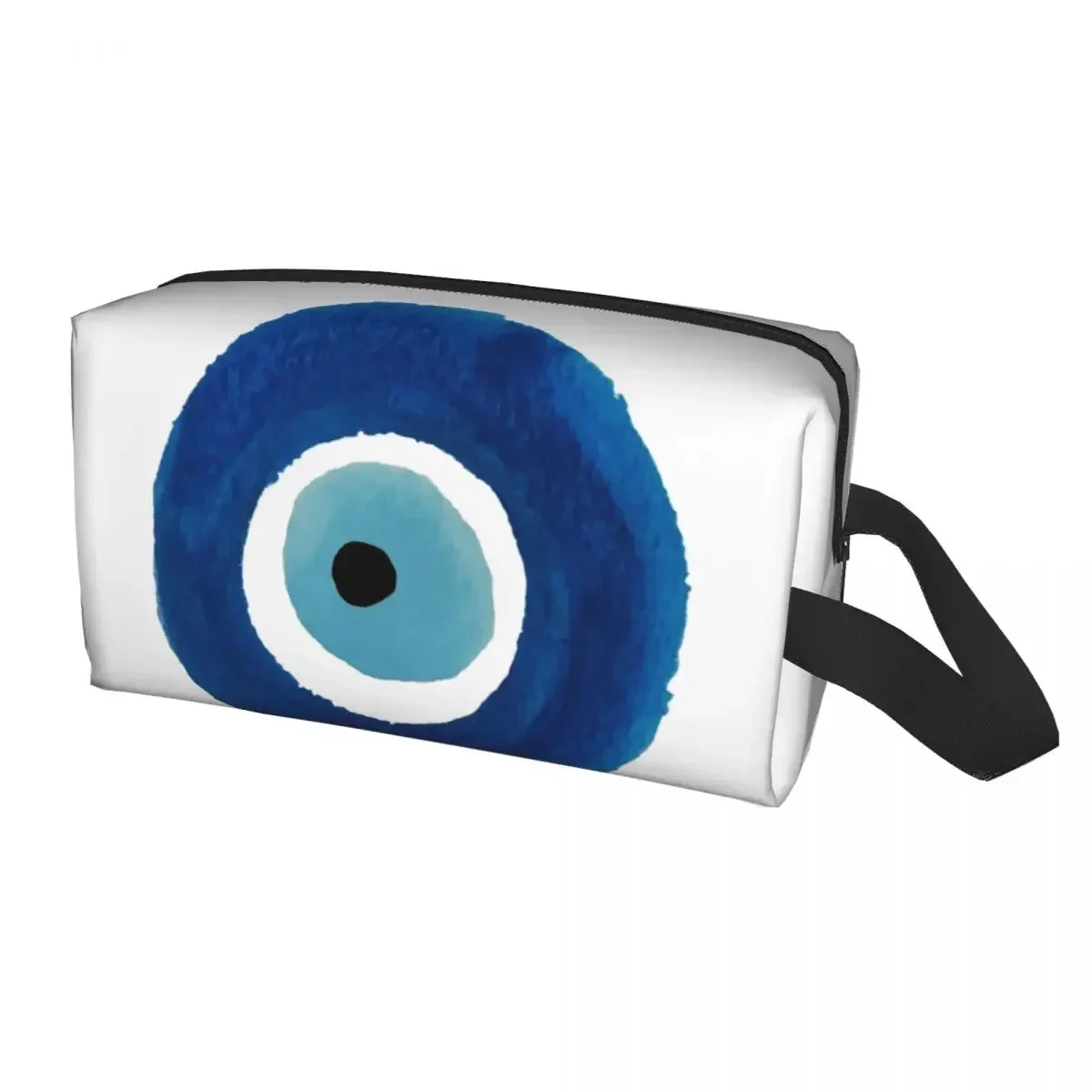 Travel Greek Amulet Evil Eye Pattern Toiletry Bag Kawaii Nazar Charm Makeup Cosmetic Organizer for Women Storage Dopp Kit Box