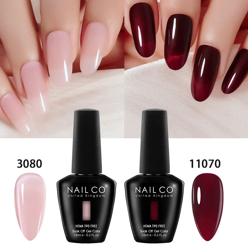 NAILCO 15ml TPO-freier Nageldesign-Gel-Lack, Semi-Permanent UV-LED Soak-Off Maniküre-Lack, Nagelzubehör