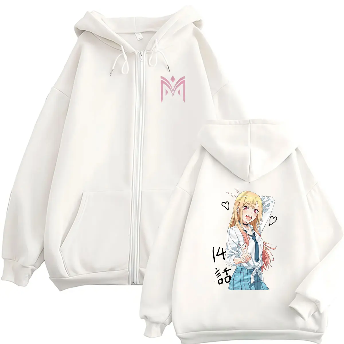 Japanese Anime Marin Kitagawa My Dress-Up Darling Zipper Hoody Men Women Clothing Fashion Long Sleeve Pullover Coats Sweatshirt