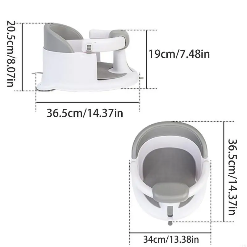 F19F Multifunctional Infant Bathtub Chair Comfortable Baby Kids Shower Stool Nonslip