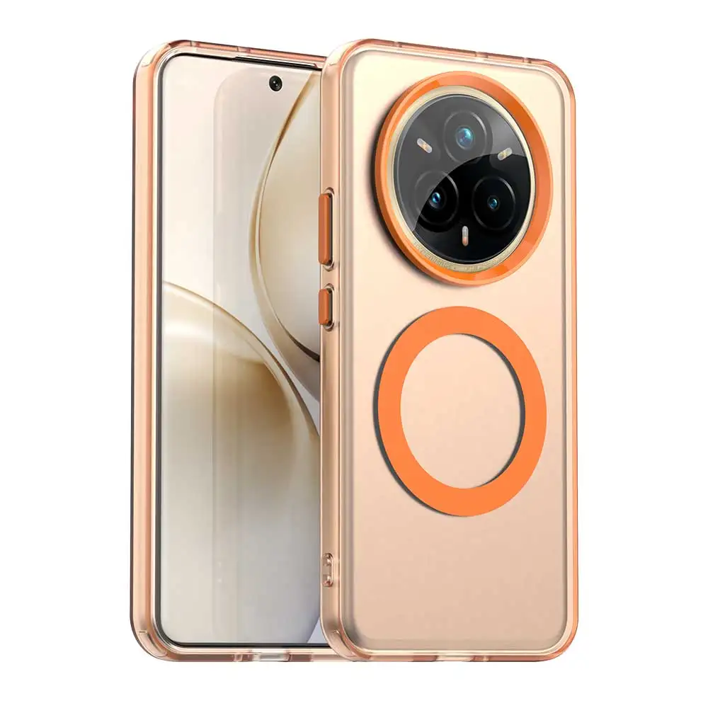 Magnetische Drahtlose Lade Fall Für Realme 13 14 Pro + 14X 14T Realme 13 14 Pro Abdeckung Candy farben Transparente Zurück Shell Coque