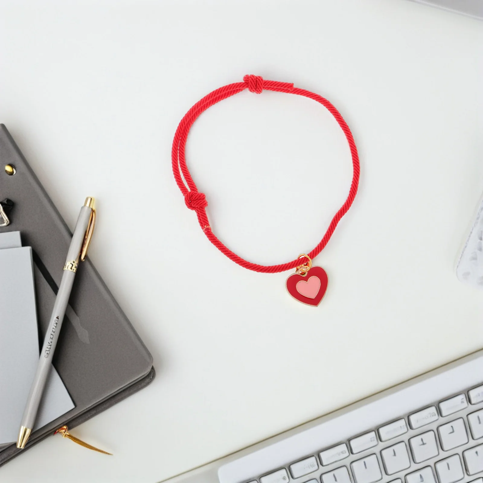 

5Pcs Handmade Pet Collar Red Rope Adjustable Knitted Necklace Safety Charm Jewelry Cat Dog Accessories Cute Cat Collars