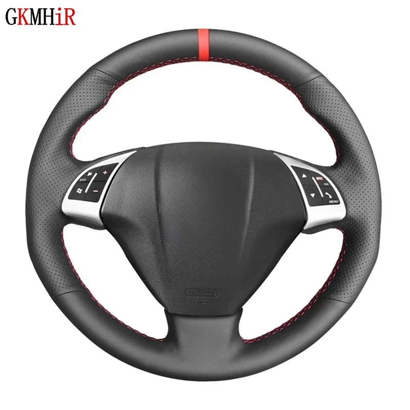 Anti-Slip Black Artificial Leather Car Steering Wheel Cover For Fiat Bravo Grande Punto Linea Qubo Doblo Punto Opel Combo