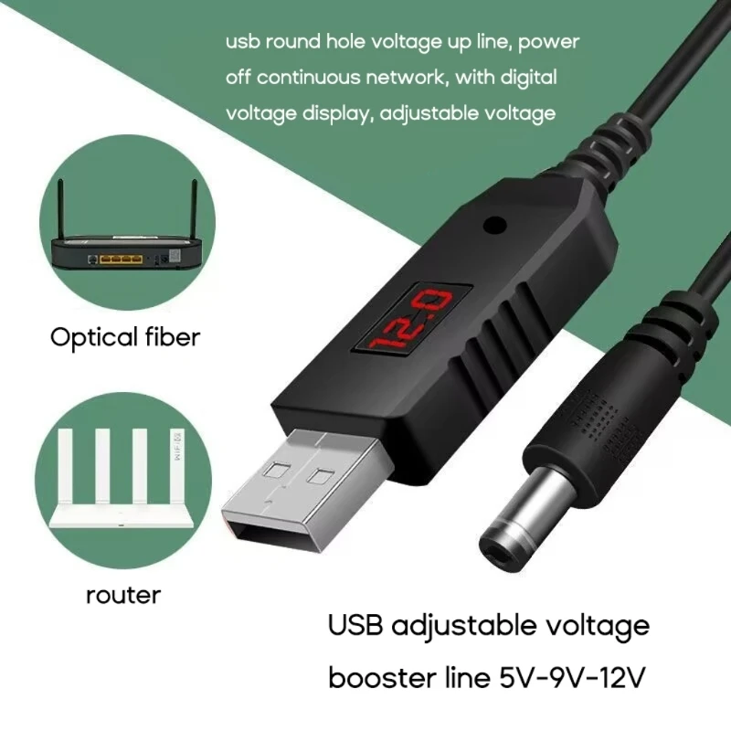 Kabel zasilający USB do 9V 12V do głośnika routera USB do DC5.5x2.5mm kabel ładujący do ładowania wtyczka przewodu LED