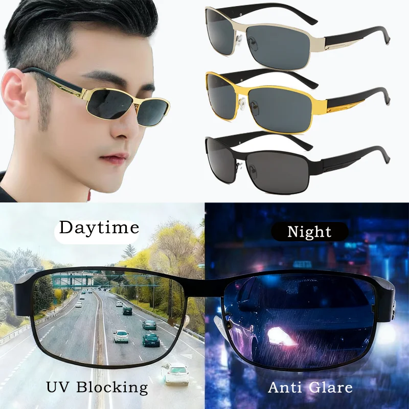 Luxus Metall Rahmen Sonnenbrille Elegante Frauen Männer Photochrome Gläser Mode Ultraleicht UV Blockieren Farbecht Brillen