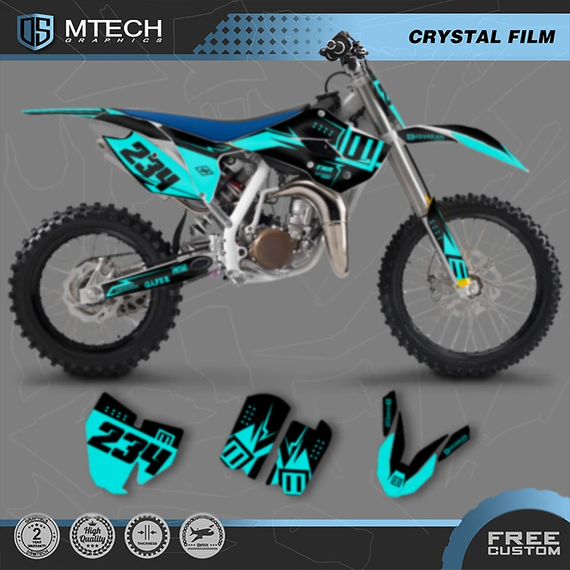 

DSMTECH MOTOR Motorcycle Graphics Decals Stickers Kits For Husqvarna TC85 TC 85 2014 2015 2016 2017 009