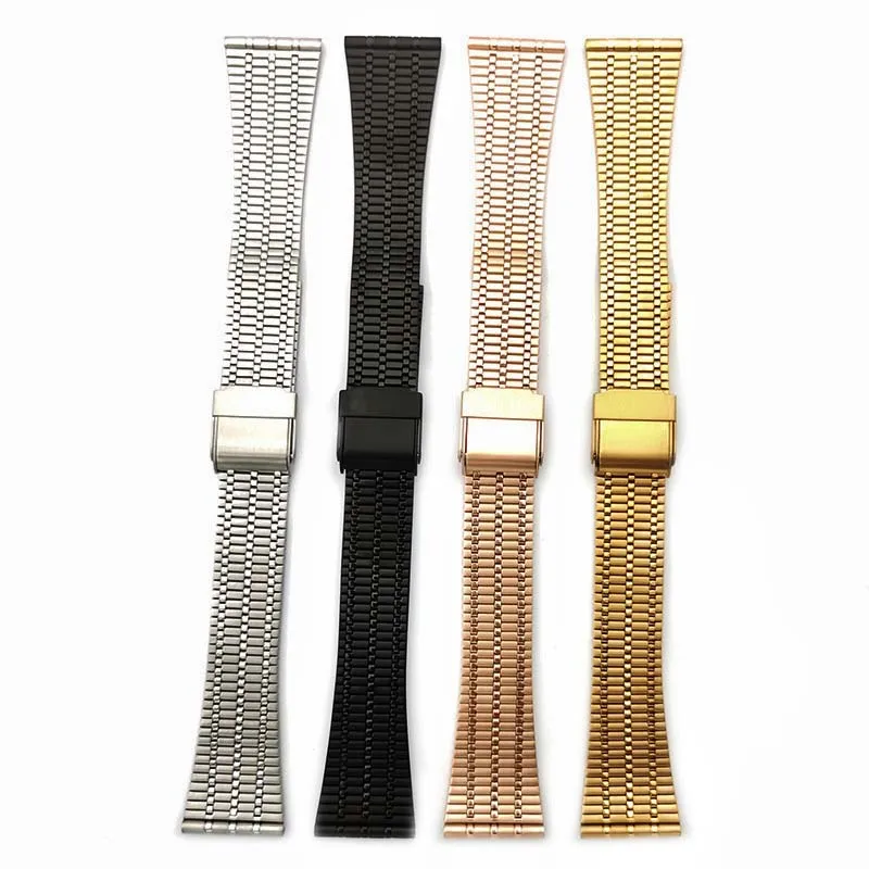 Slim Tapered Stainless Steel Watch Strap Band 18mm 20mm 22mm Quick Release Watchbands for Samsung Galaxy Watch 6 5 for Huawei GT