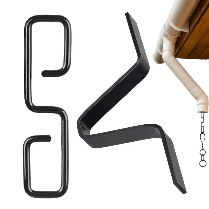 Gutter Clip For Rain Chain Installation V-Shaped Rain Chain Clip And Adapter Gutter Clip Portable Copper Hook Hanger For Gutter