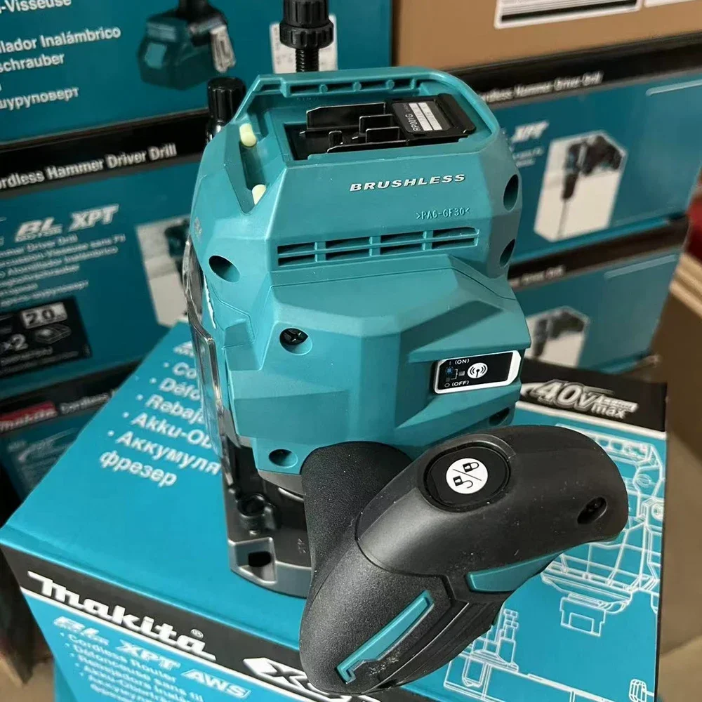 MAKITA RP001G Wood Router 40V Max Cordless Rechargeable Polishing Machine High Power Carpentry Specific Trimming Machine RP001GZ