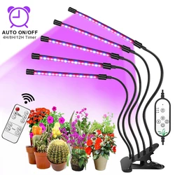 Lampe horticole de croissance LED USB, 4 têtes, éclairage complet pour culture horticole, serre/chambre de culture intérieure, plantes, fleurs