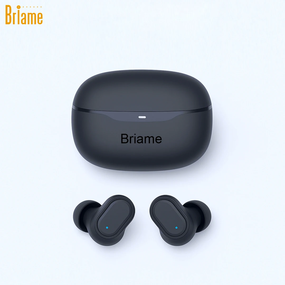 Briame سماعات أذن لاسلكية داخل الأذن سماعات بلوتوث صغيرة Hifi صوت سماعات أذن 40H طويلة الأمد الاستعداد سماعات بلوتوث ستيريو