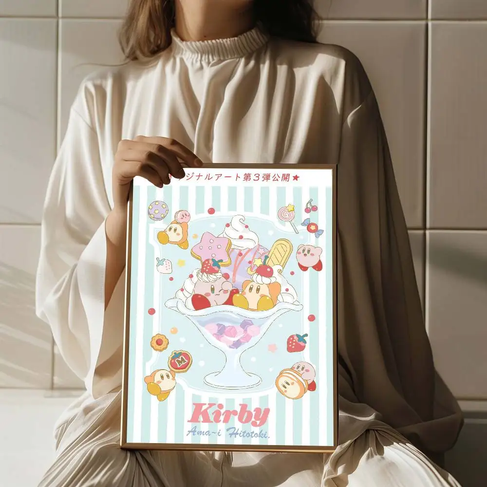 Cartoon K-Kirbys Classic Vintage Posters Whitepaper Prints Posters Artwork Kawaii Room Decor