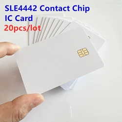 SLE4442 Small Chip Compatible FM4442 SLE5542 Contack Chip White Smart PVC Card  20PCS