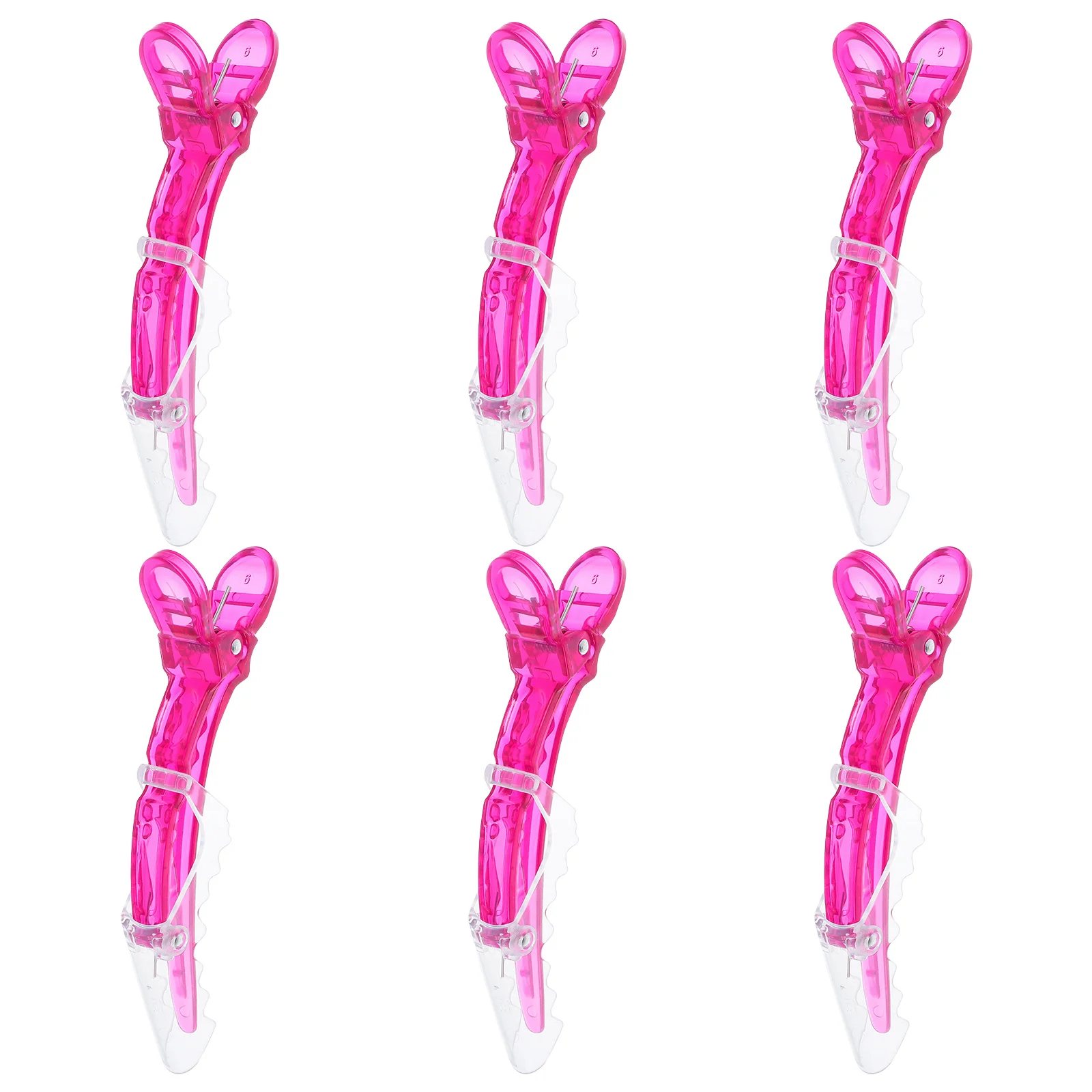 

6 pcs Alligator Clips Salon Stylish Plastic Non-slip Hair Clips for Hairstylist Accessories Hair Styling