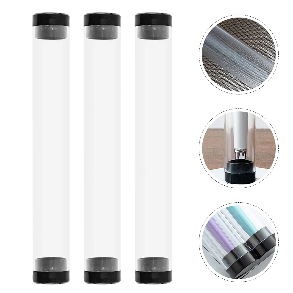 

10 Pcs Pen Box Gift Pencil Case Cylinder Cases Empty Presentation Boxes Transparent Tube Storage