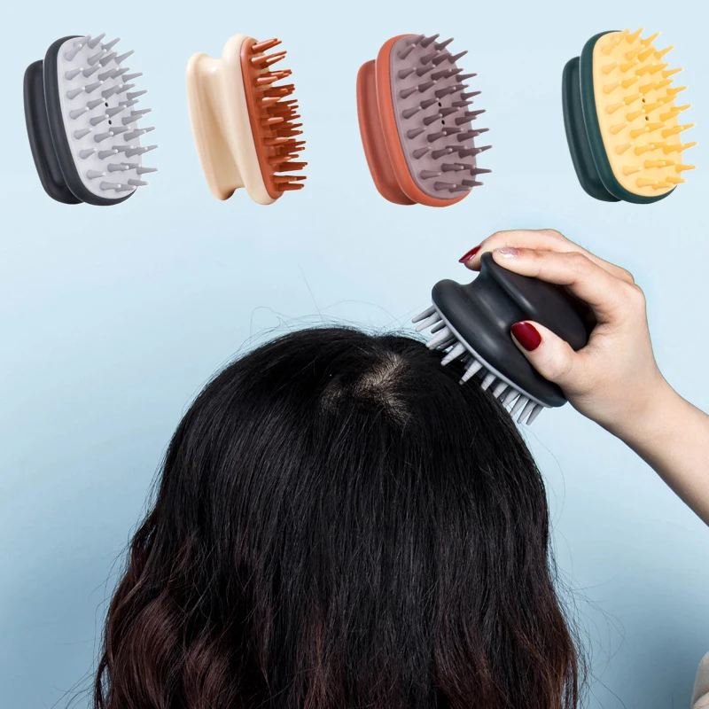 1PCS Silicone Shampoo Head Scalp Massage Brush Silicone Body Brush Hair Washing Comb Bath Shower Brush Massage Brush Hair Brush