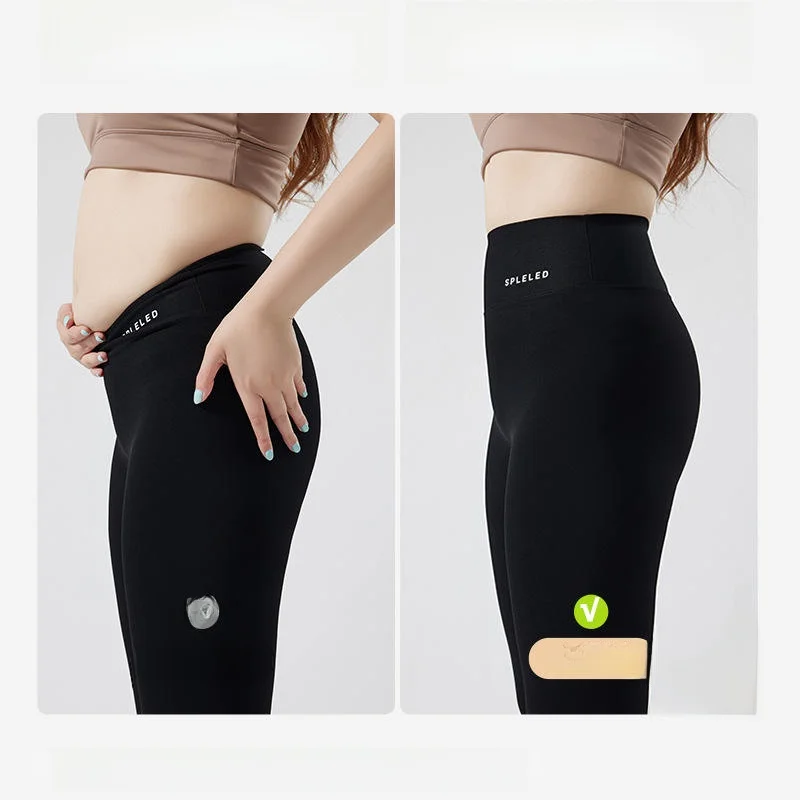 Plus size arca pele calças de yoga feminino verão fino cintura alta barriga controle leggings sete pés bot ao ar livre wear