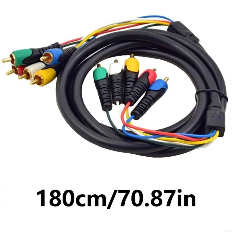 E8BA Gold Plants 5RCA мужчины до 5RCA мужской кабель 1,8 м длиной ПВК кабель против помех для вмешательства для телевизионного