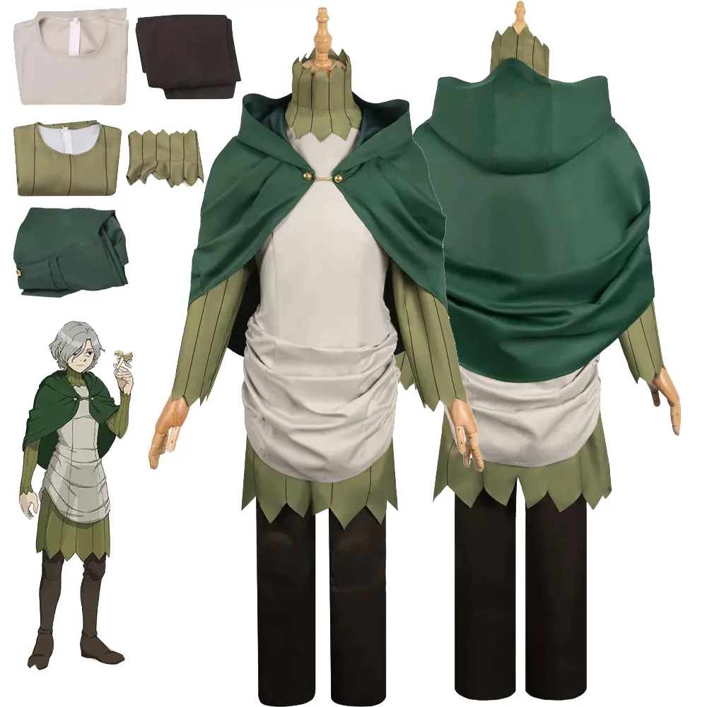 Mithrun Cosplay Shirt Pants Shawl Anime Delicious in Cos Dungeon Costume Cloak for Men Male Outfit Halloween Carnival Party Suit