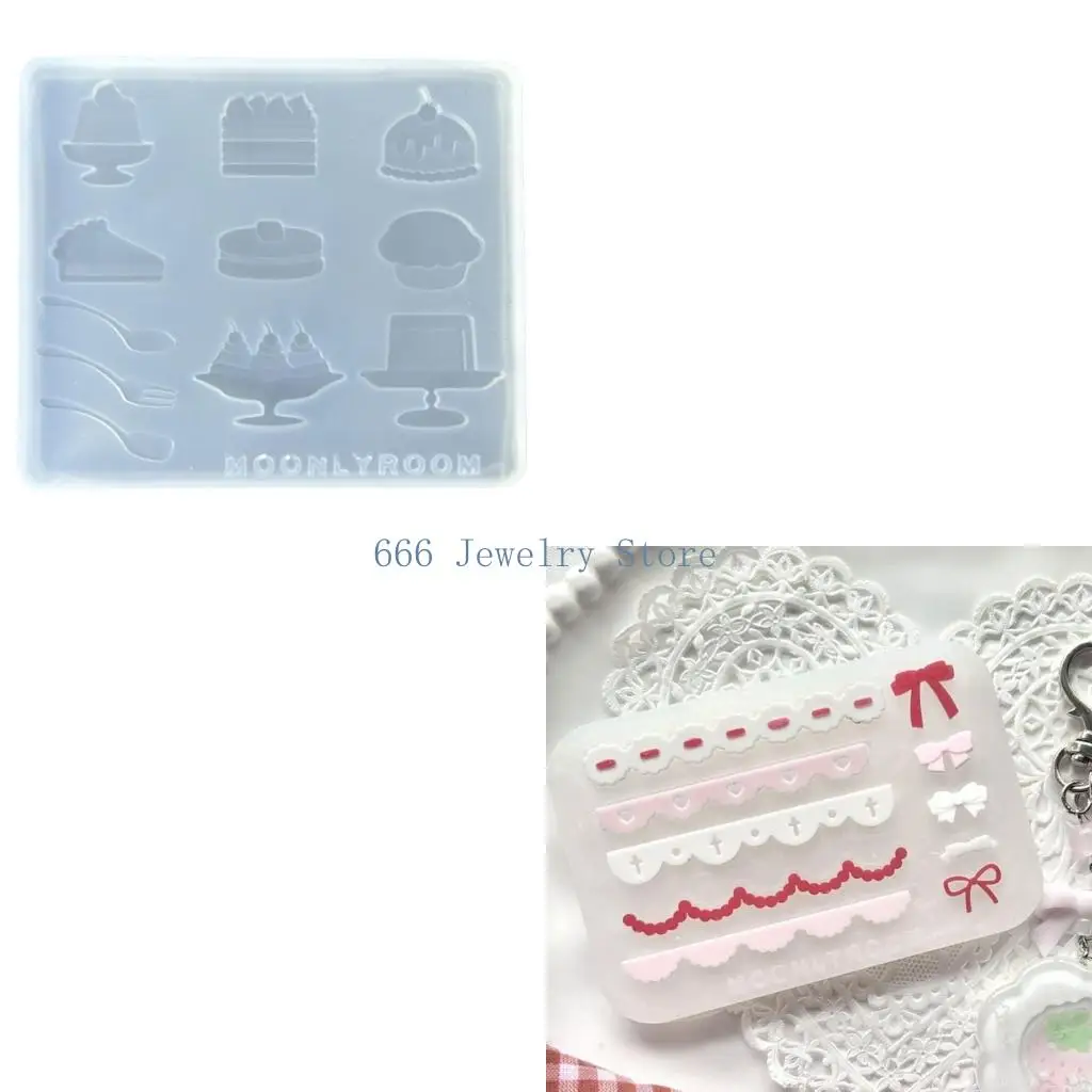 F2TD Convenient Alternative Shaped Ornament Moulds Reusable Keychain Accessory Mold for Handmade Pendant Crafts