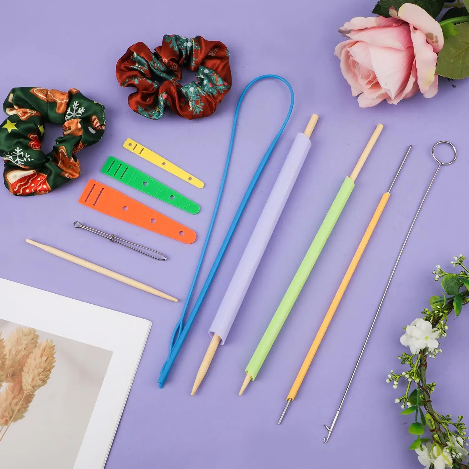 Set di ferri da maglia multifunzionali per progetti artigianali fai-da-te con tornitore a tubo e accessori