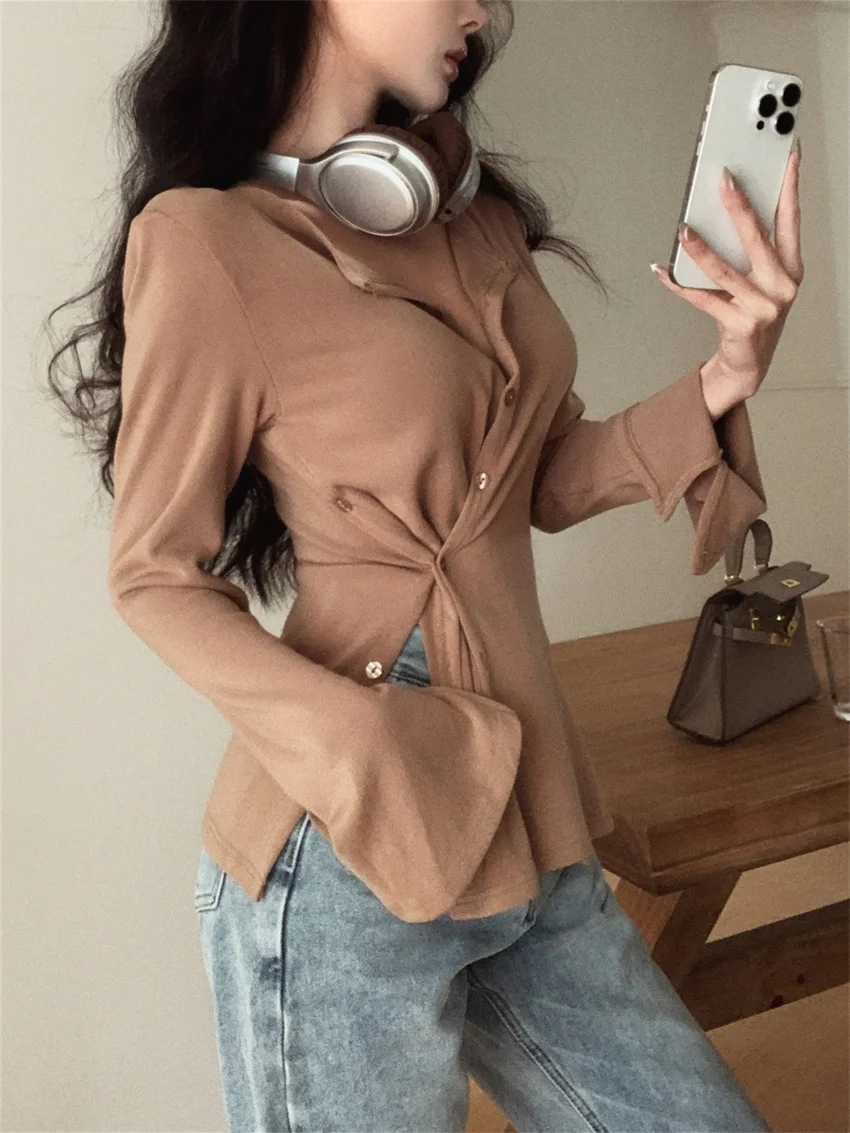 Alien Kitty Chic Office Lady Coats Women New Elegant 2024 Minimalist Camping Full Sleeve Slim Daily All Match High Street