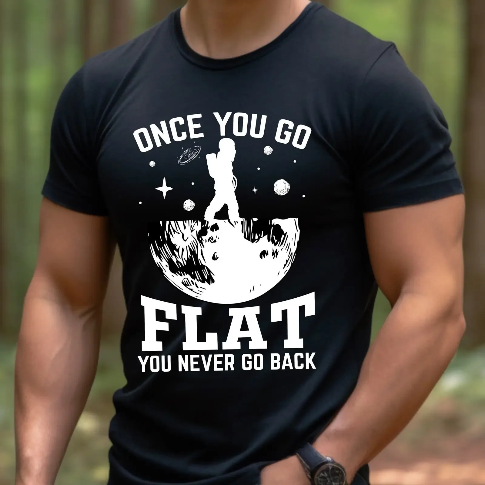 Flat Earth T Shirt Firmament Gleason Earther Mens vintage Washed graphic Comfortable Versatile designer clothes Stylish fashion
