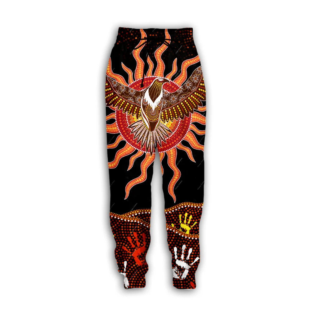 Newest Australia kangaroo Aborigine Retro Indigenous Tattoo Vintage 3DPrint Casual Harajuku Jogger Sweatpants Trousers Pants X1