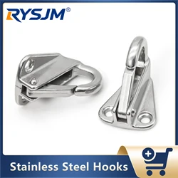 2PCS Stainless Steel Spring Snap Fending Hook Fender Hook Spring Hook Snap Attach Rope For Marine Hardware Boat Accessories