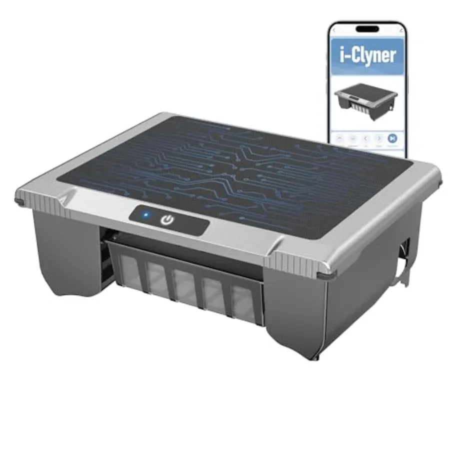 T1B Solar Powered Pool Skimmer Robot for Above-Ground Inground Pools Gray Automatic Surface Cleaner with 24/7 Operation Dual Ch