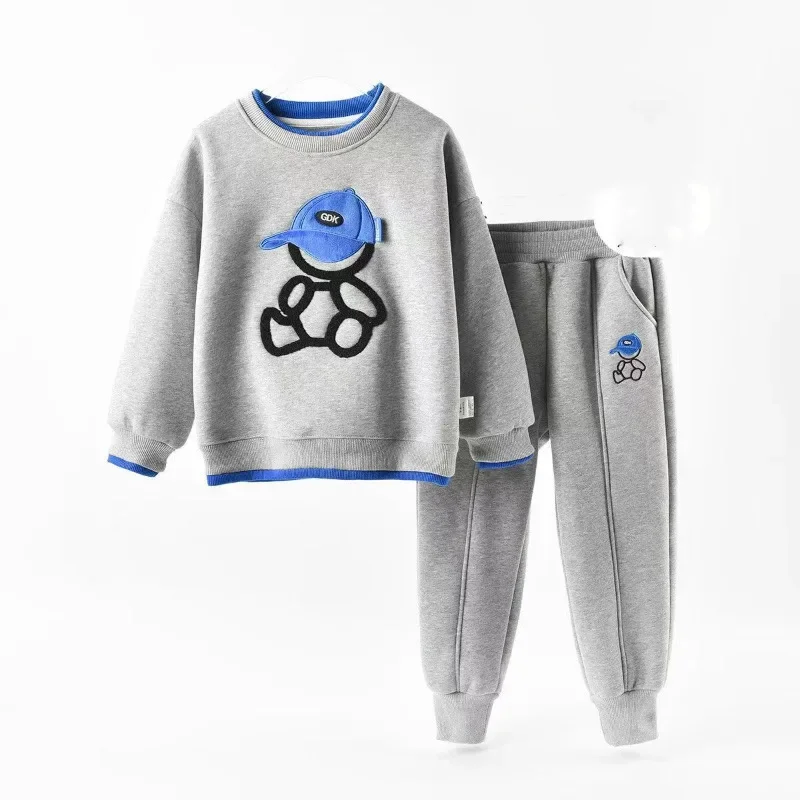 

4-14Years Toddler Clothing Boy Casual Clothes Set long Sleeve Top + pant 2PCS spring autumn Sport clothing Outfit