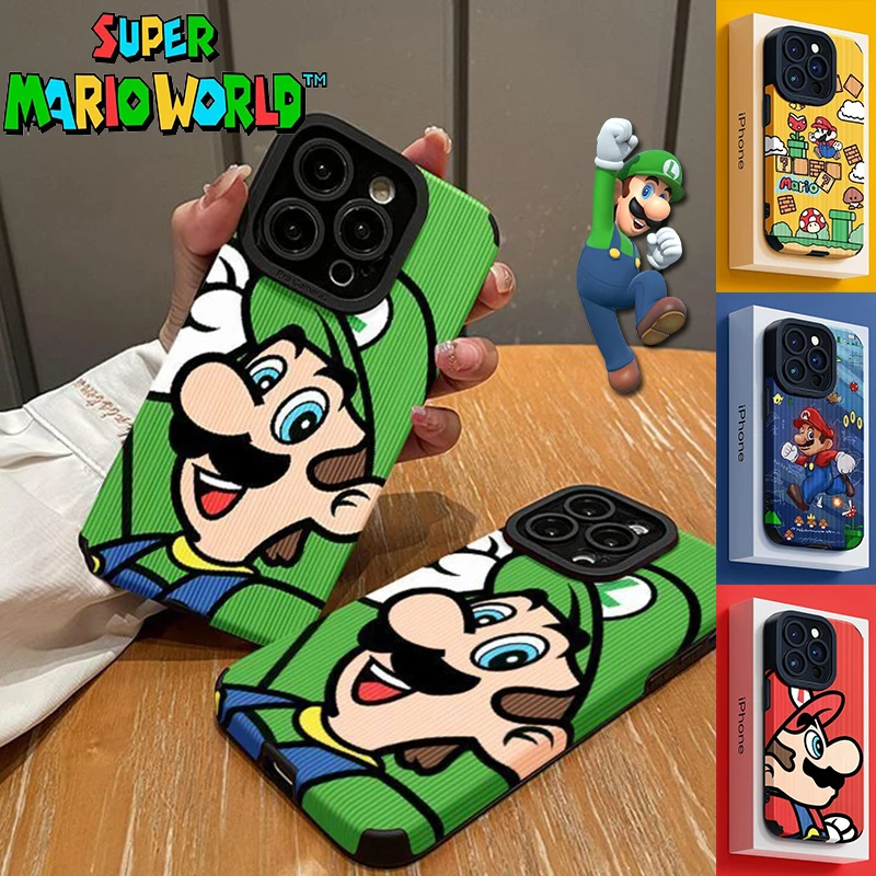 

New Super Mario Bros Apple Phone Case for IPhone 15 14 13 12 Pro Plus Max 15 14 Silicone Full Cover Shockproof Protective Case