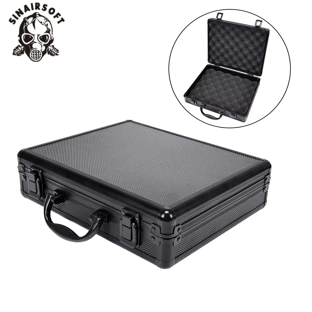 

SINAIRSOFT Tactical Pistol Gun Case Aluminum Hard Case with Foam IPSC Airsoft Rifle Hunting Range Gear Box