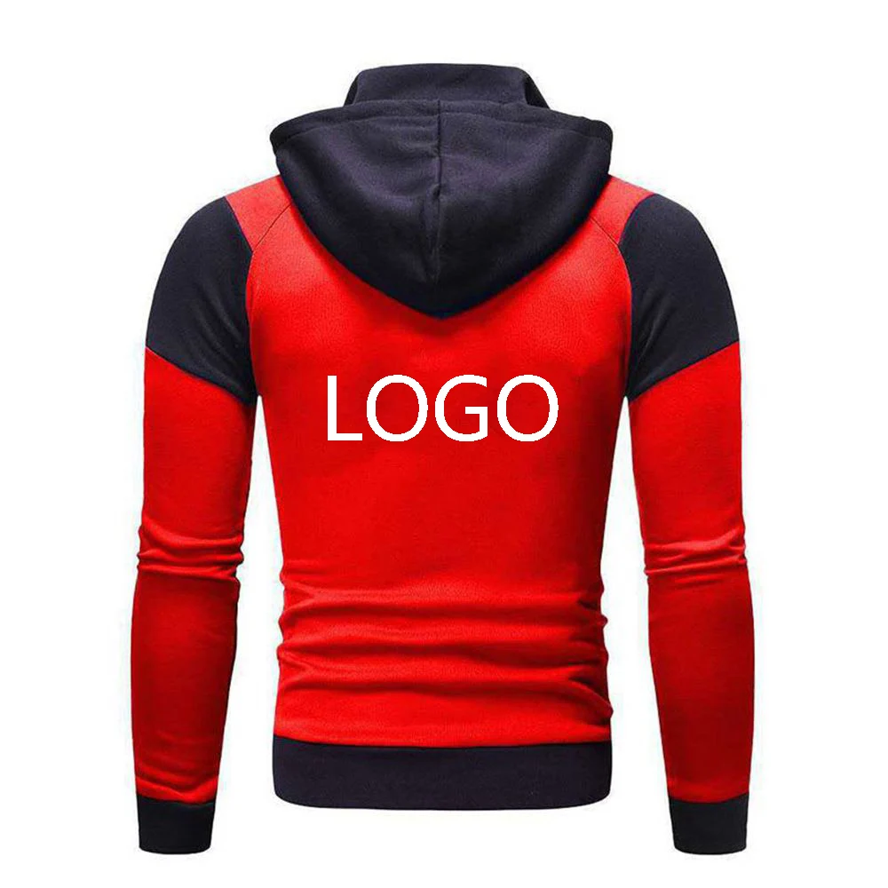 Logo Customization Printing Men's Fashion Double Zip Hoodie Spring Autumn Hooded Jacket Casual Zipper Sweatshirt Sportswear