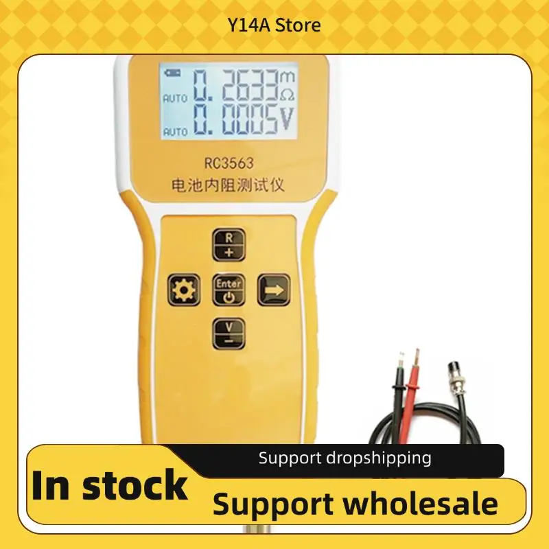 

Y14A RC3563 Внутреннее сопротивление батареи Напряжение 3-значный тестер батареи Настоящий четырехпроводной детектор литиевых батарей переменного тока