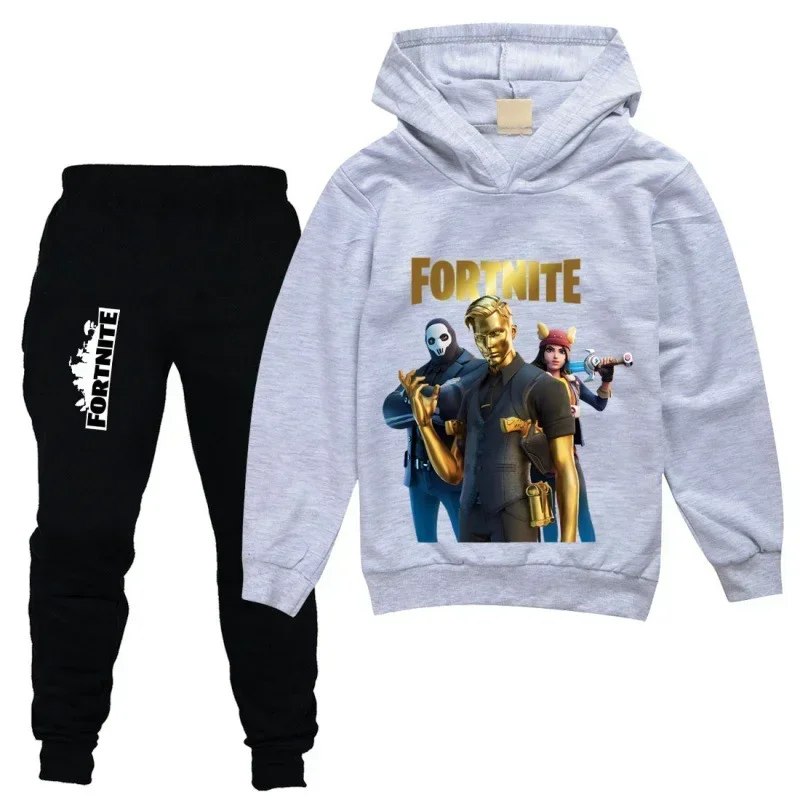 Fortnite Kids Hoodies Sweatshirt +Pants Clothes Sets  Spring Autumn Boys Clothes