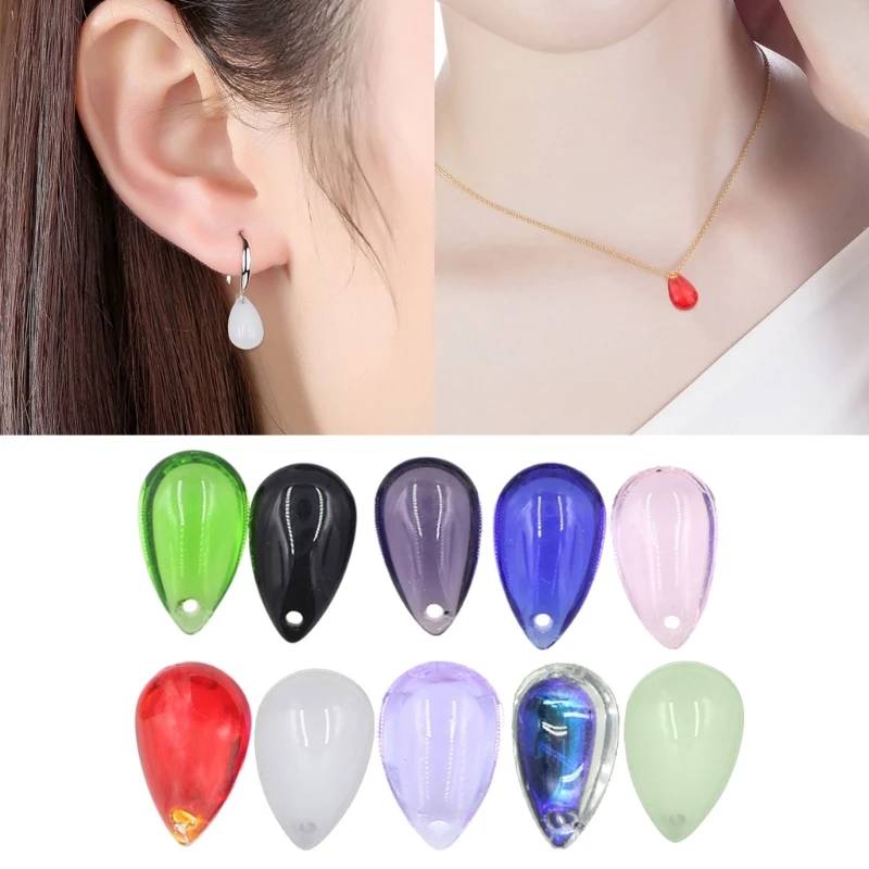 100/50pcs Teardrop Crystal Glass Pendant for Jewelry Making DIY Earring Necklace