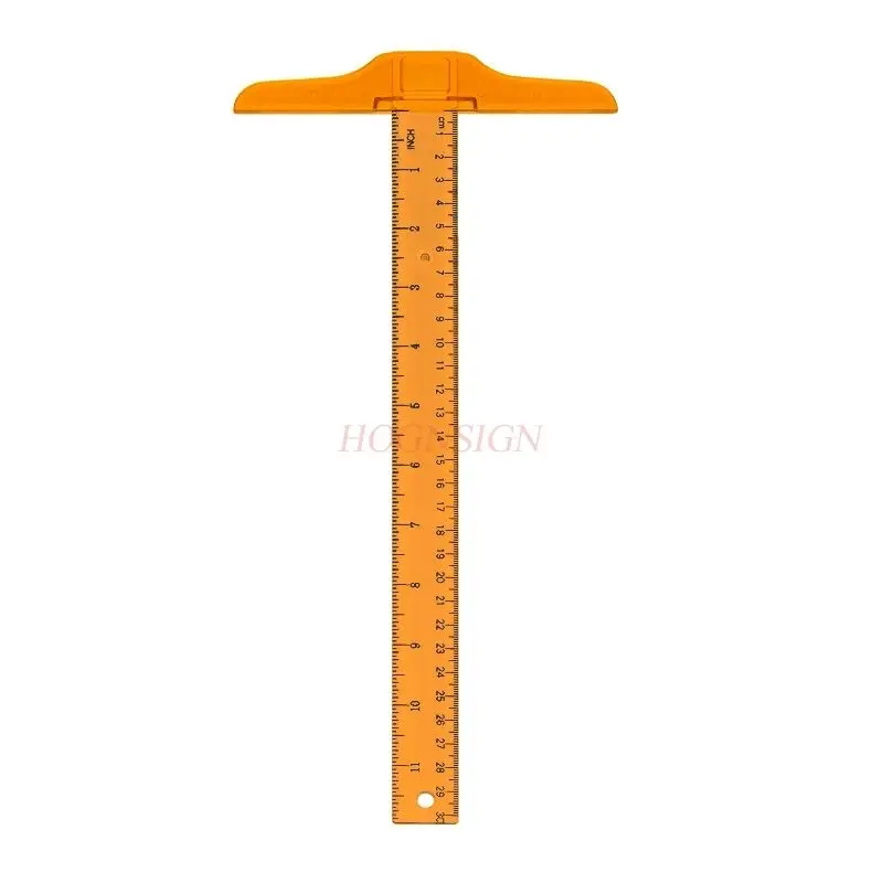 Regla en forma de T, regla de diseño de dibujo, regla en forma de T, centímetros, pulgadas, construcción, ángulo recto, línea paralela, 1 Uds.